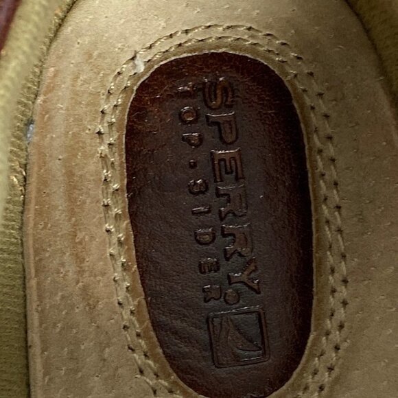 Sperry Topsider Leather Angelfish Boat Shoes Brown‎ Animal Print Size 7.5 Flats - Picture 9 of 10